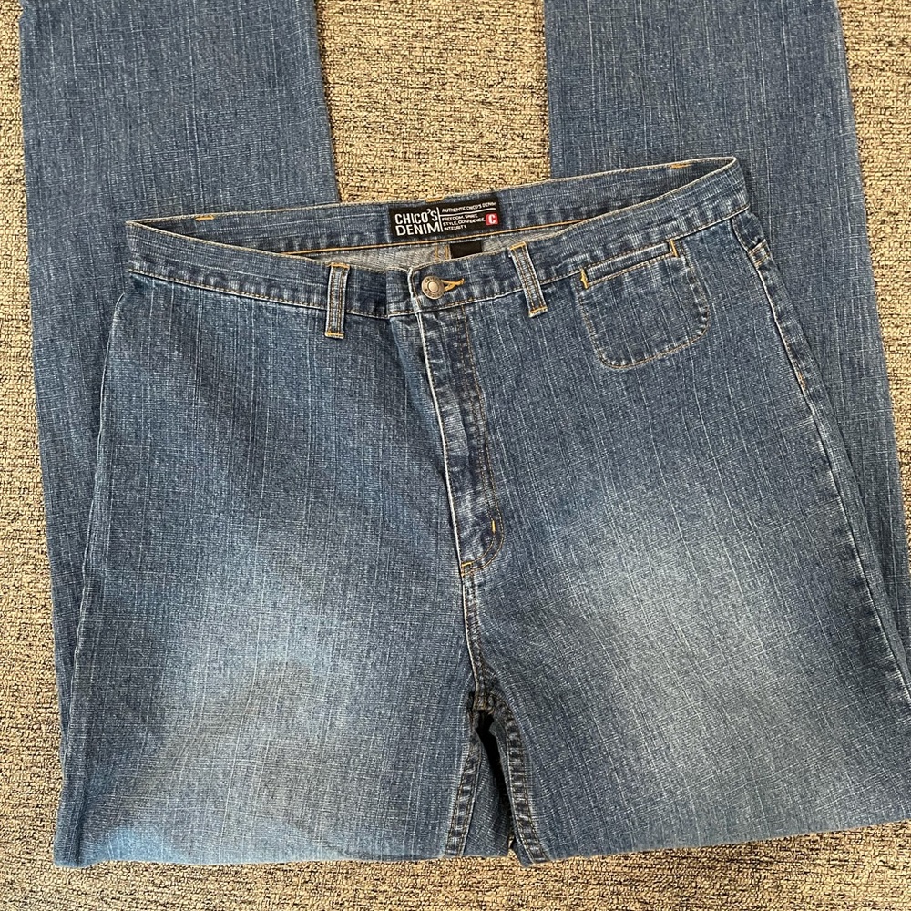 EUC Chico’s 2.5 mom jeans sailor vintage